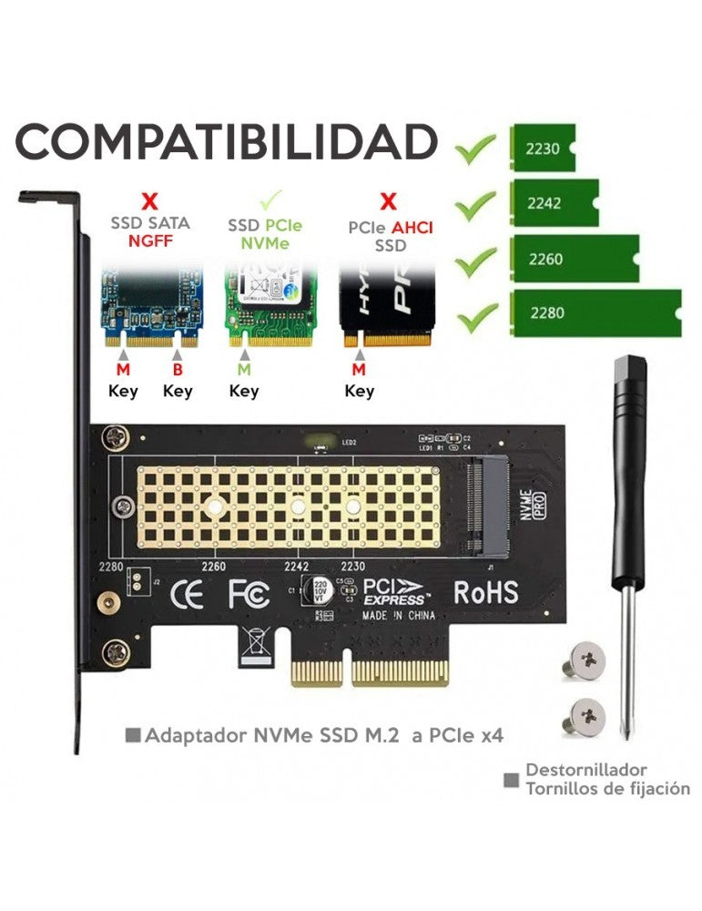 PLACA PCI-E M.2 NVME