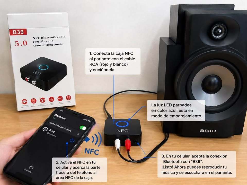 ADAPTADOR AUDIO BLUETOOTH TYPE-C MOD. B39