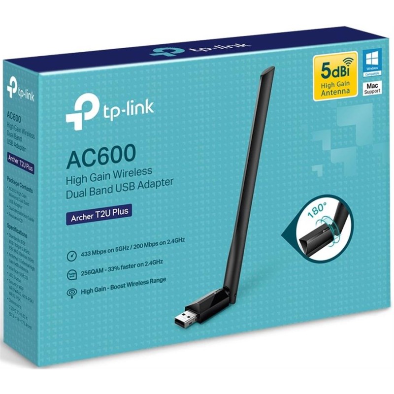 ADAPTADOR USB A WIFI TP-LINK ARCHER T2U PLUS