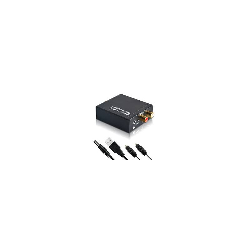 CONVERSOR OPTICO Y COAXIAL DIGITAL A RCA FY446