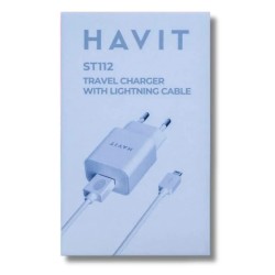 HAVIT CARGADOR CORRIENTE P/LIGHTHING NV-ST112-BLANCO