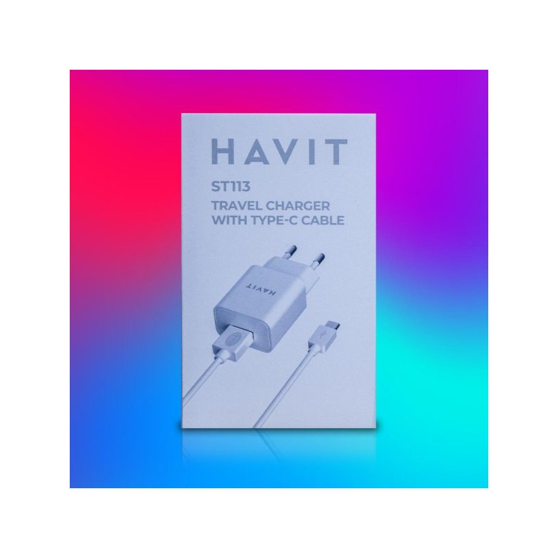 HAVIT CARGADOR CORRIENTE P/LIGHTHING NV-ST113-BLANCO