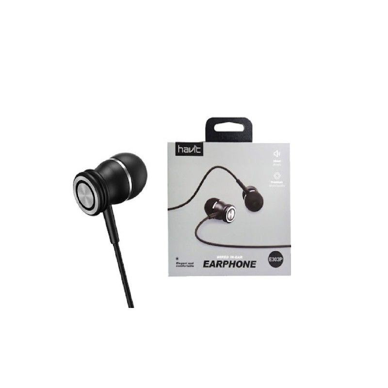 HAVIT AURICULAR C/MIC NEGRO NV-E303P-NEGRO