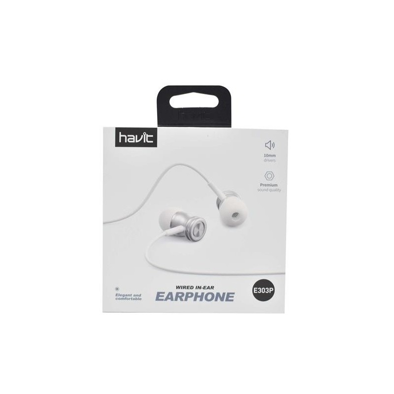 HAVIT AURICULAR C/MIC BLANCO NV-E303P-BLANCO