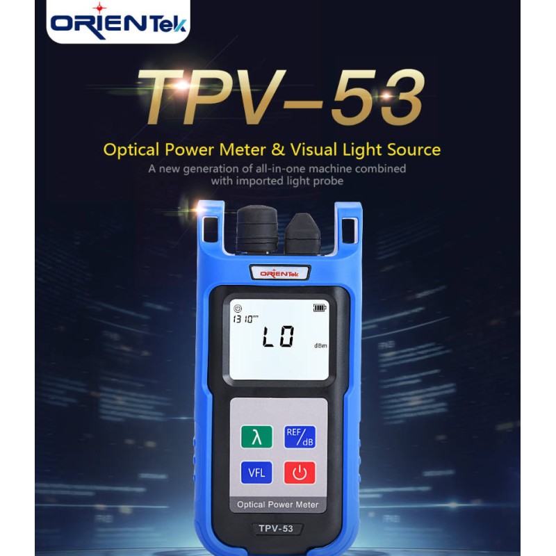 POWER METER ORIENTEK TPV-53 + DETECTOR DE FALLAS 10MW FC/PC SC/PC ST/PC 850NM, 980NM, 1300NM, 1310NM, 1490NM, 1550NM, 1625NM