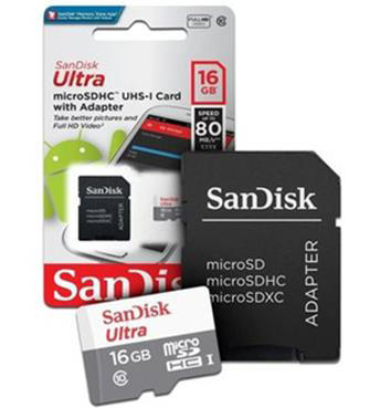 MEMORY CARD SANDISK CAT.10 DE 16GB