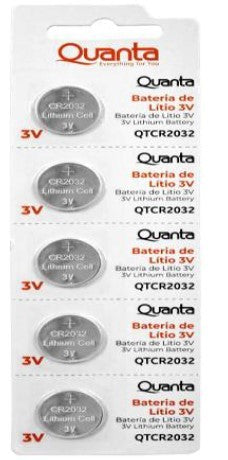 PILA MONEDA QUANTA CR-2032 3V 5 PZAS