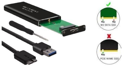 GAVETA P/ M.2 SATA AX-203S USB 3.0