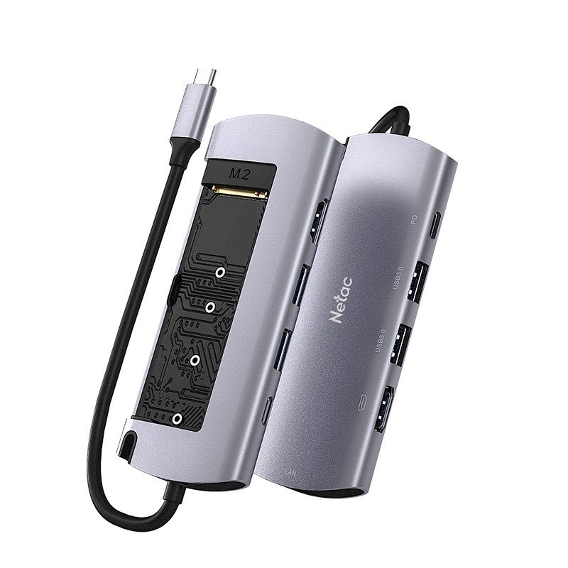 ADAPTADOR HUB NETAC WH41 M.2/USB-C/HDMI/RJ45