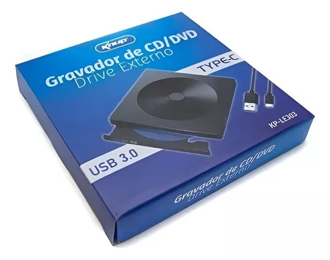 LECTOR Y GRABADOR DE DVD/CD EXTERNO KNUP KP-LE303