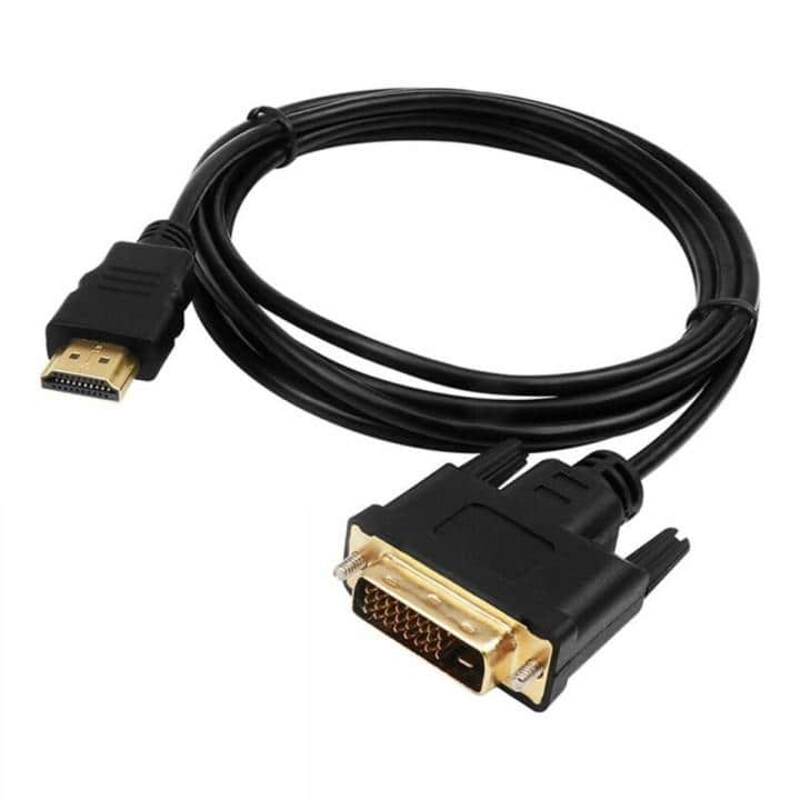 Cable DVI a Hdmi 1.5 metros Bidireccional DVI a Hdmi 1440×900 25 Pines Ps3